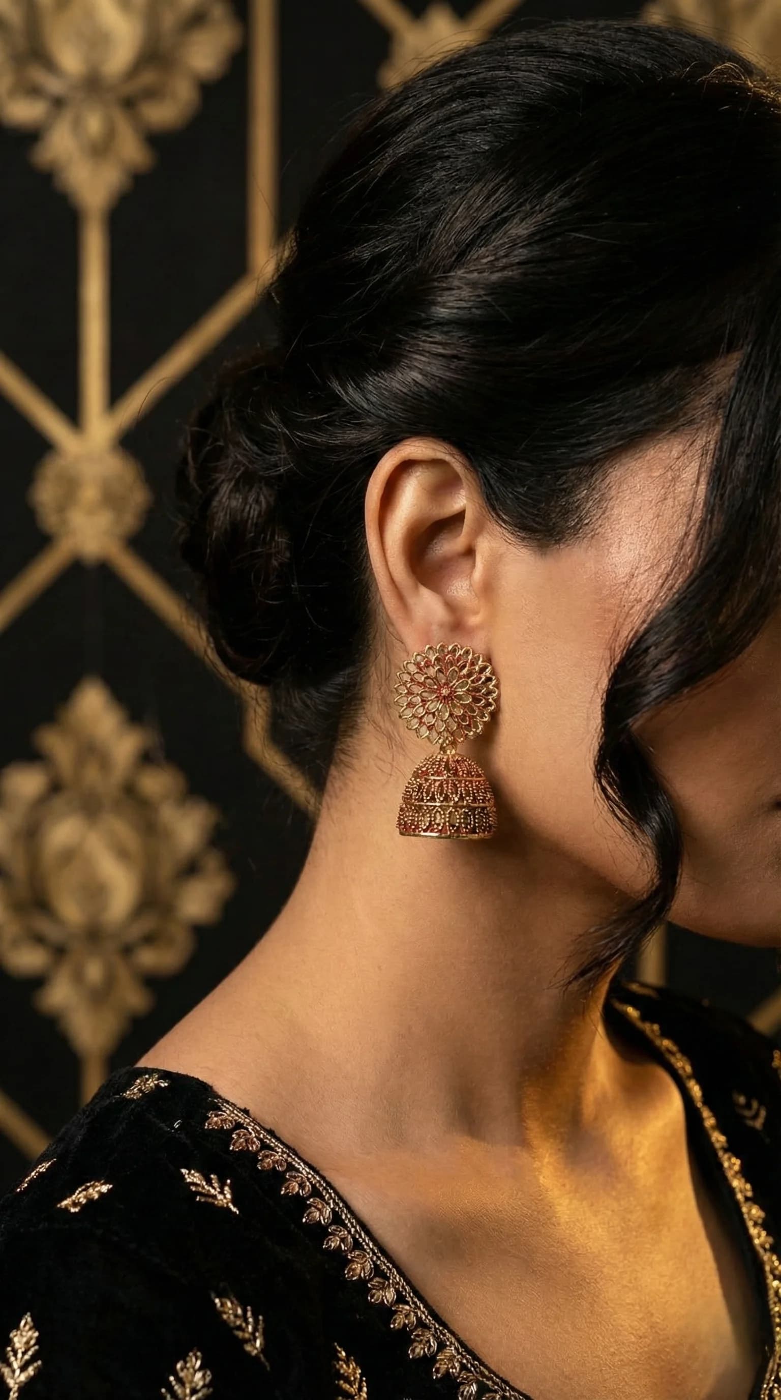 Classic Jhumka Trio Set image