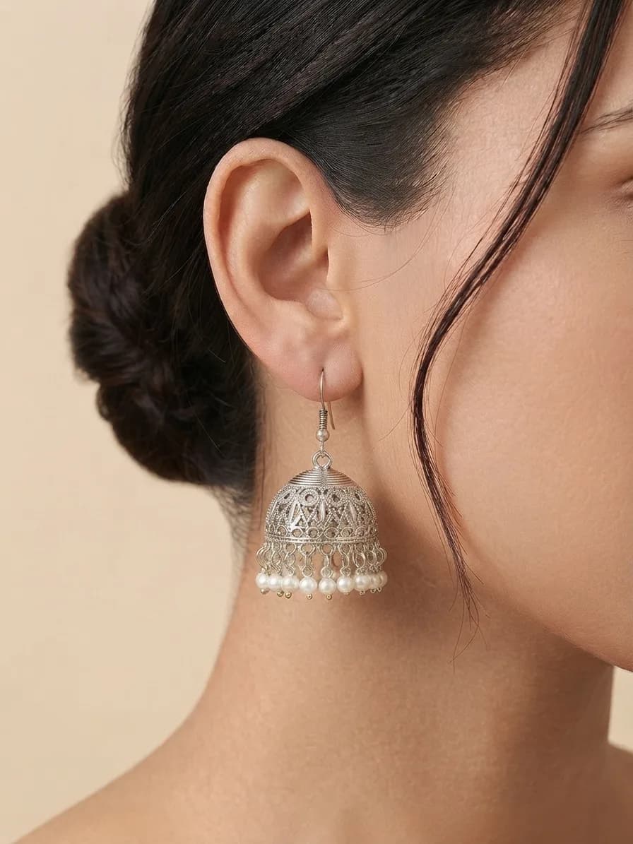 Amara Filigree Jhumka Earrings packshot