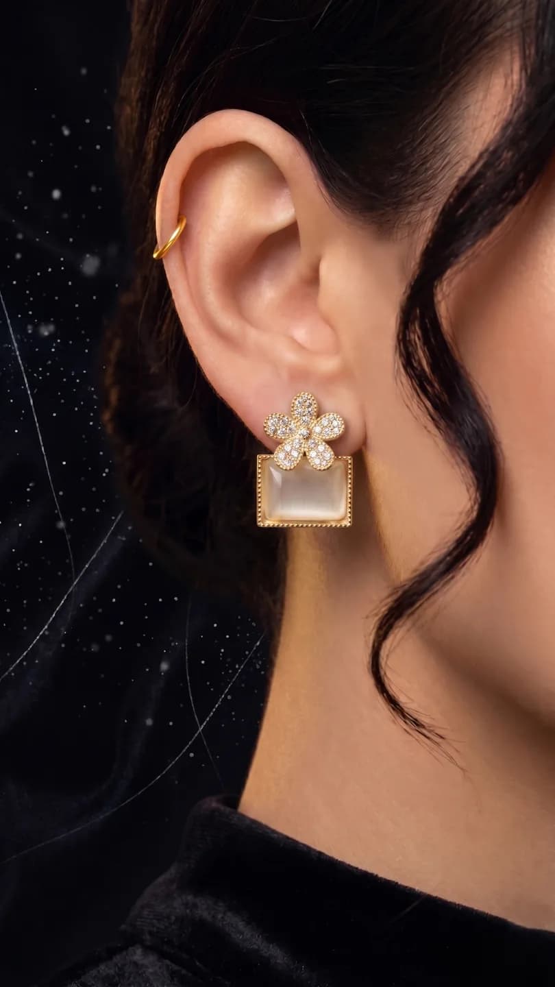 Luminous Flower Drop Earrings packshot