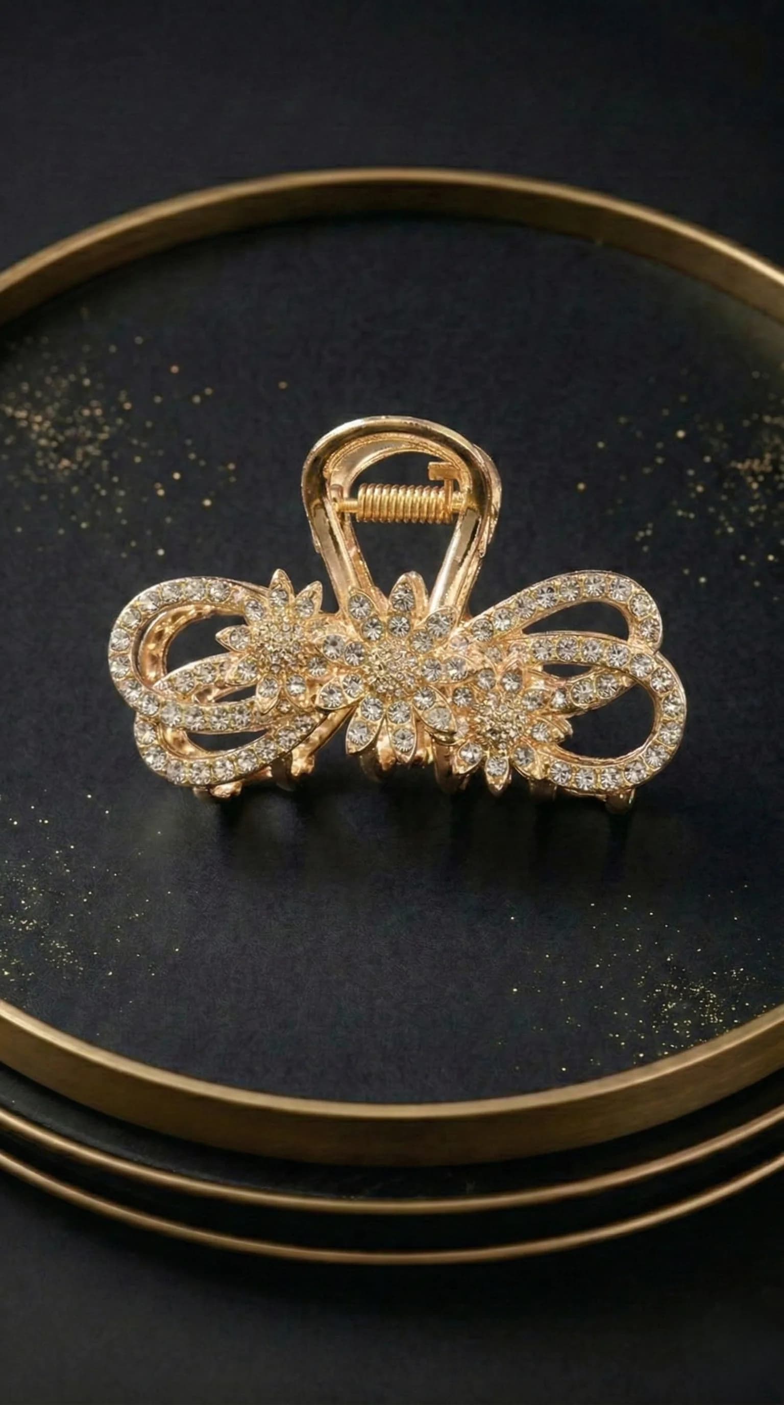 Floral Brilliance Crystal Hair Claw Set image