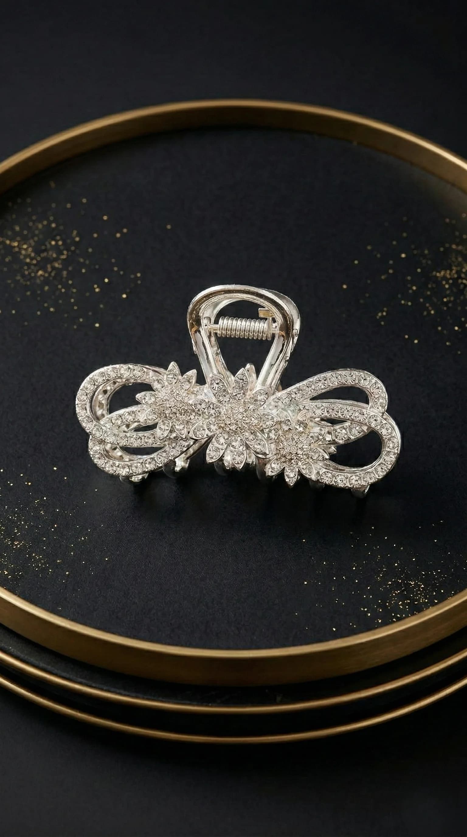 Floral Brilliance Crystal Hair Claw Set image