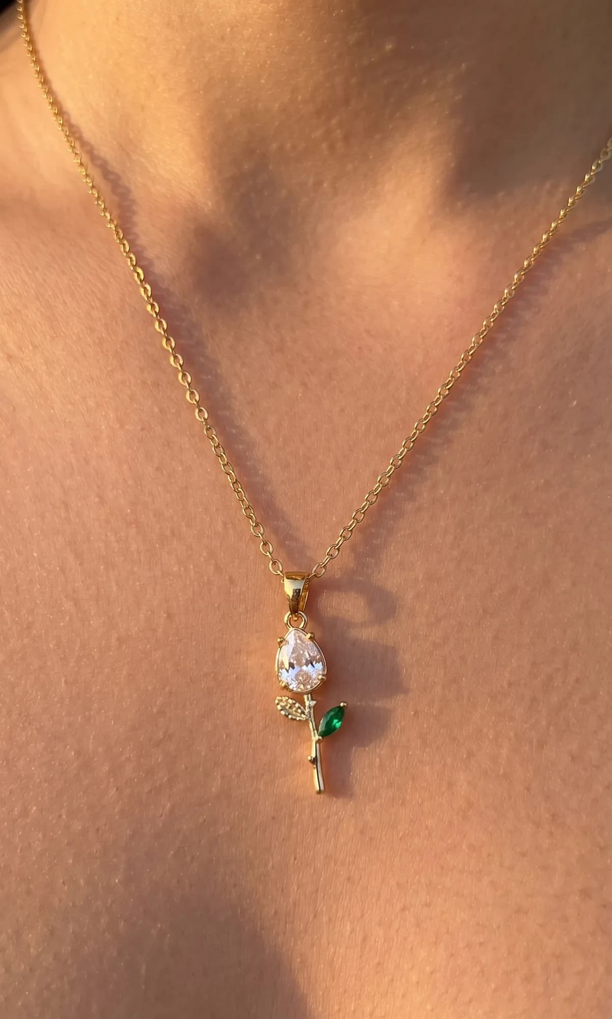 Golden Tulip Pendant Necklace image