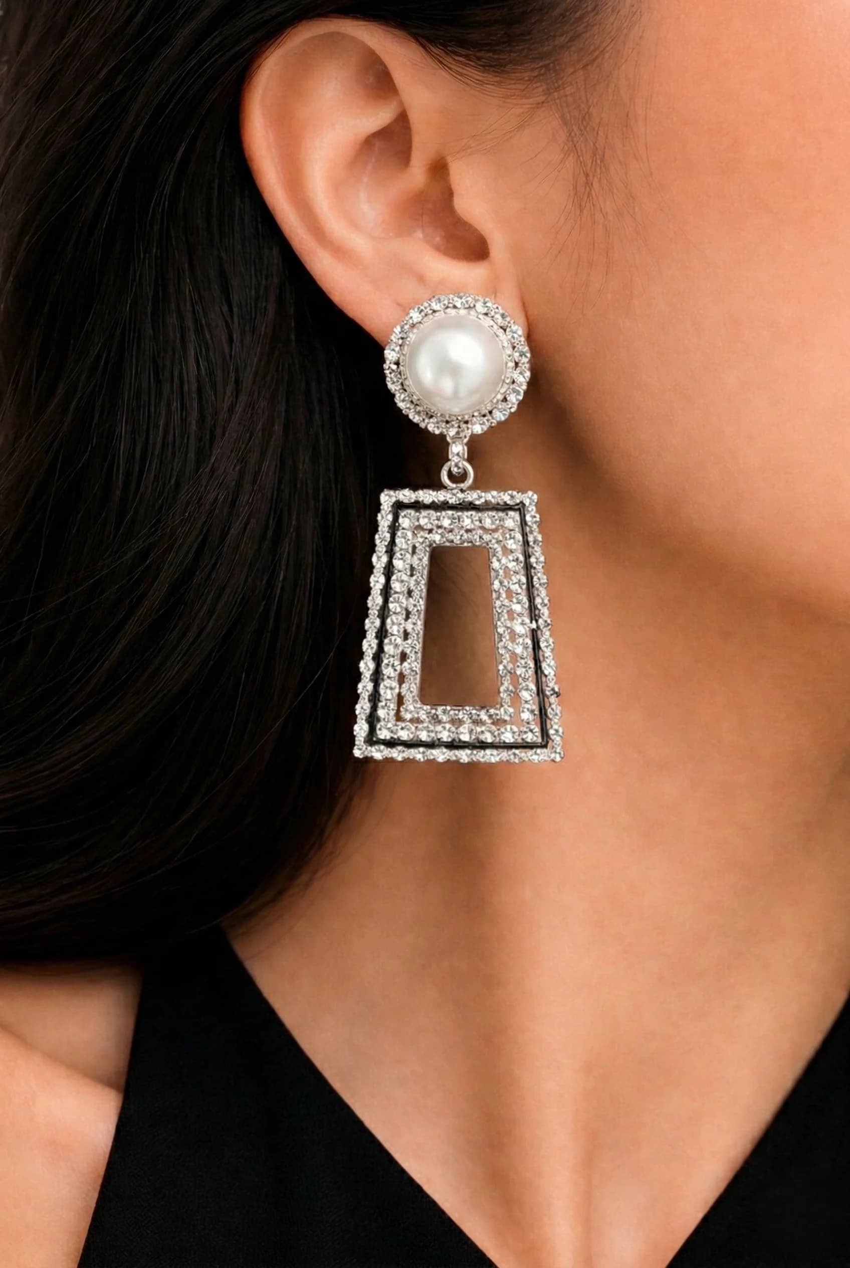Midnight Halo Open-Frame Drop Earrings packshot