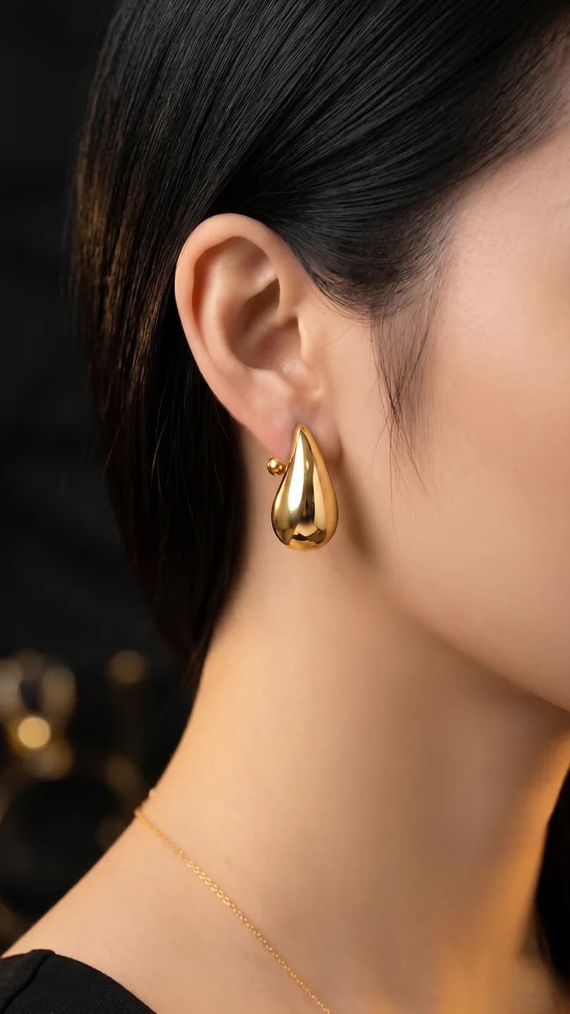 Metallic Teardrop Earrings packshot