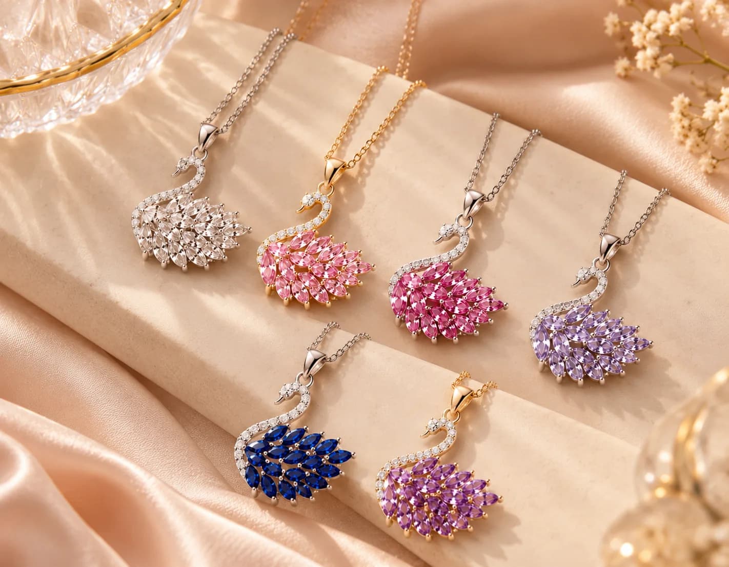 Swan Crystal Pendant Necklace packshot