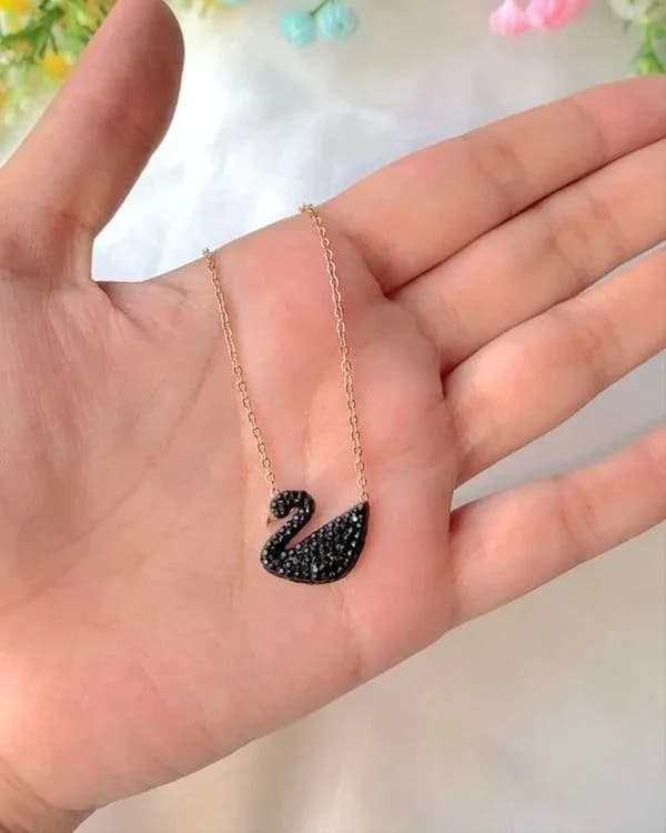 Swan Crystal Pendant Necklace image