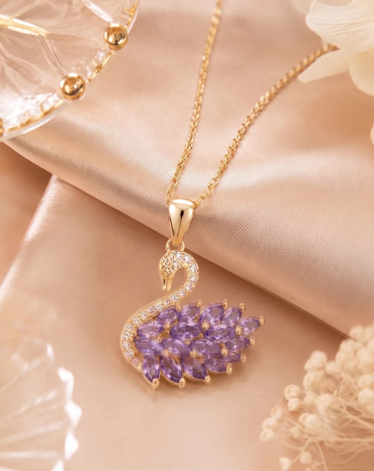 Swan Crystal Pendant Necklace image