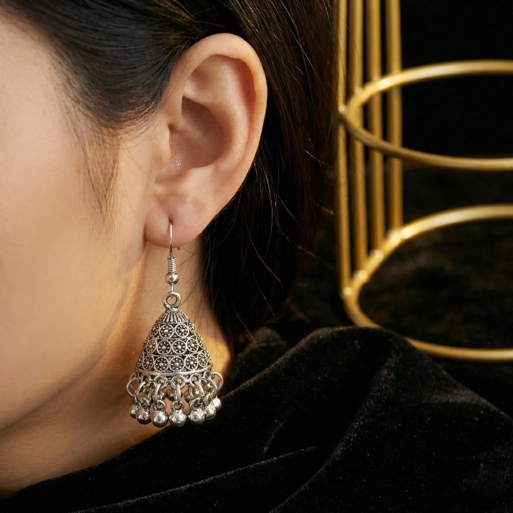Silver Filigree Heritage Jhumkas packshot