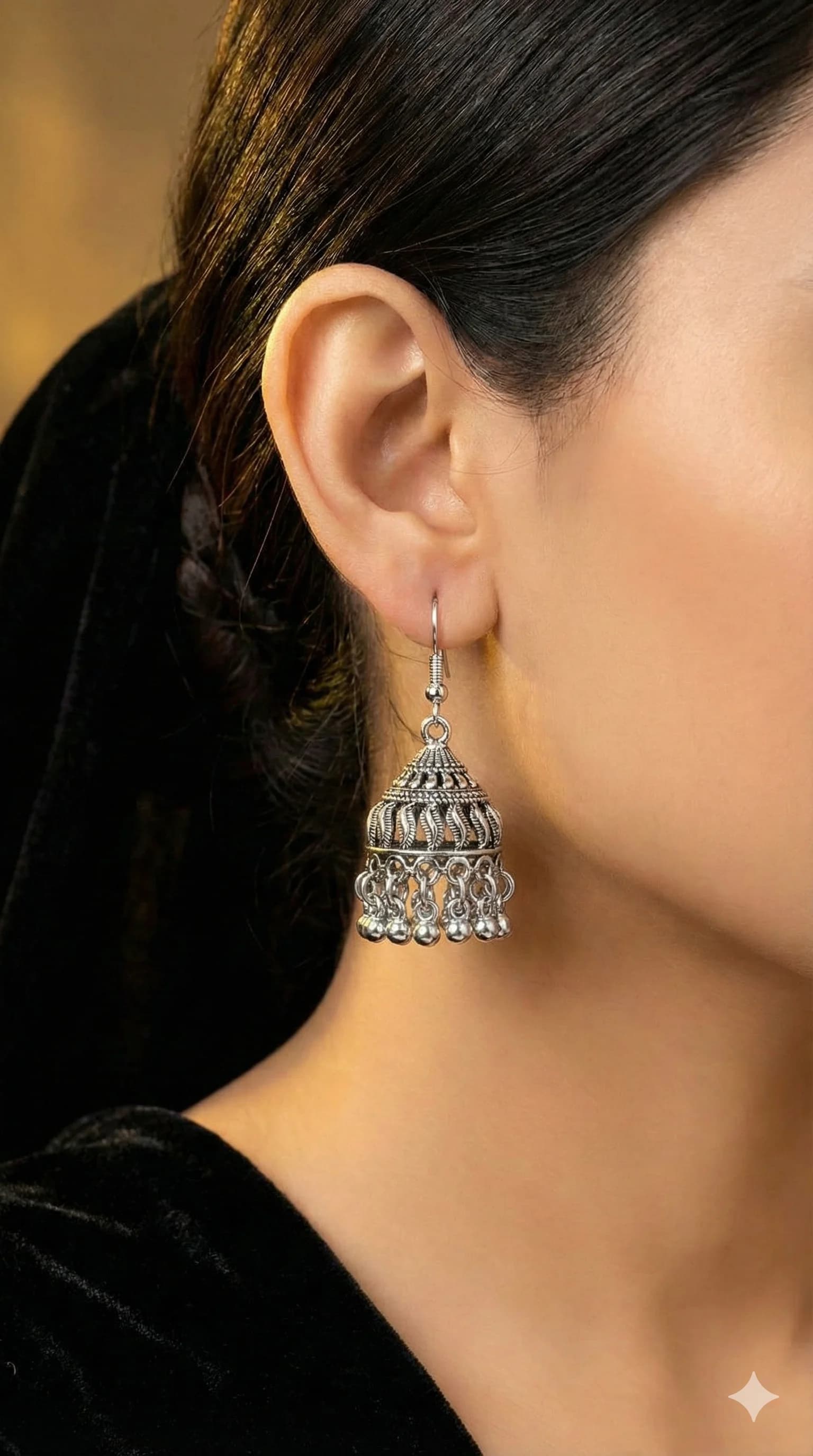 The Silver Heritage Jhumkas packshot